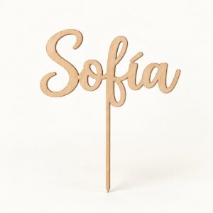 Producto de ejemplo Portavida: topper personalizado
